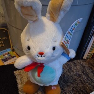 Hallmark White Bunny with Red Scarf and Blue Egg (Interactive)